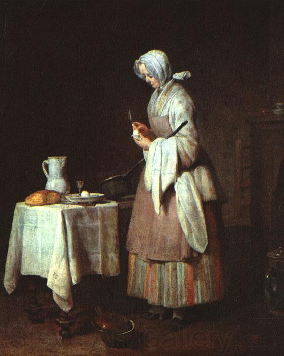 Jean Baptiste Simeon Chardin The Attentive Nurse Norge oil painting art